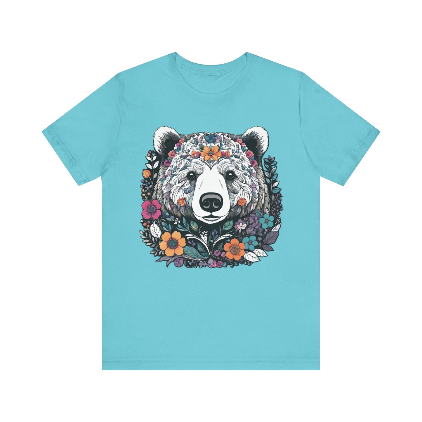 Floral Brown Bear T-Shirt