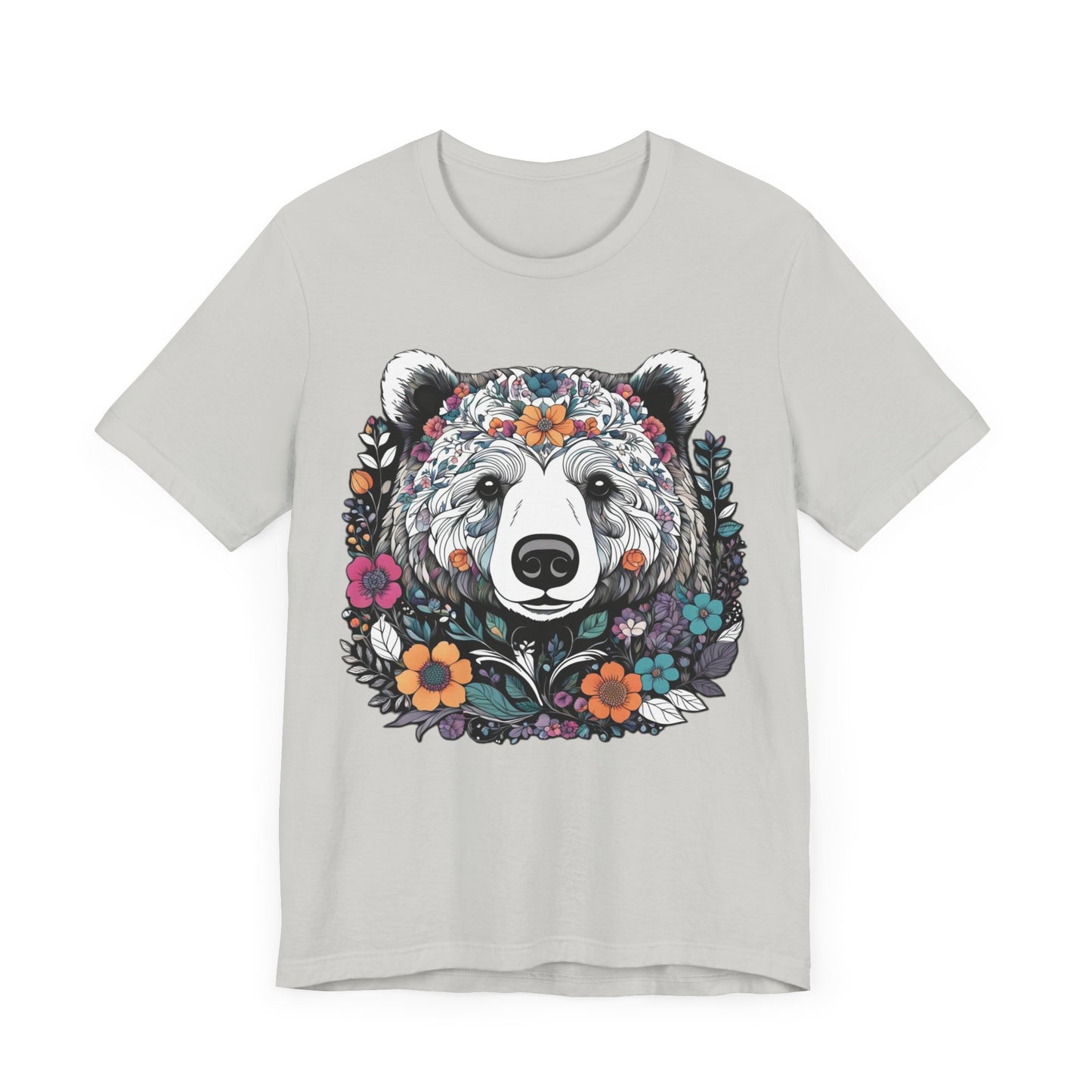 Floral Brown Bear T-Shirt