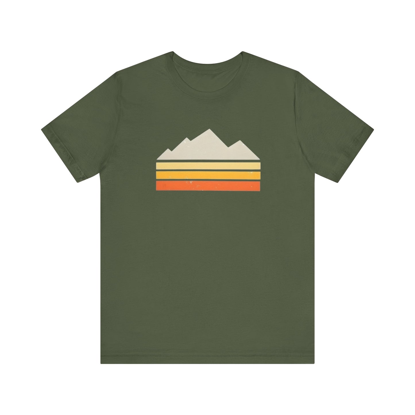Abstract Retro Mountain Backpacking T-Shirt