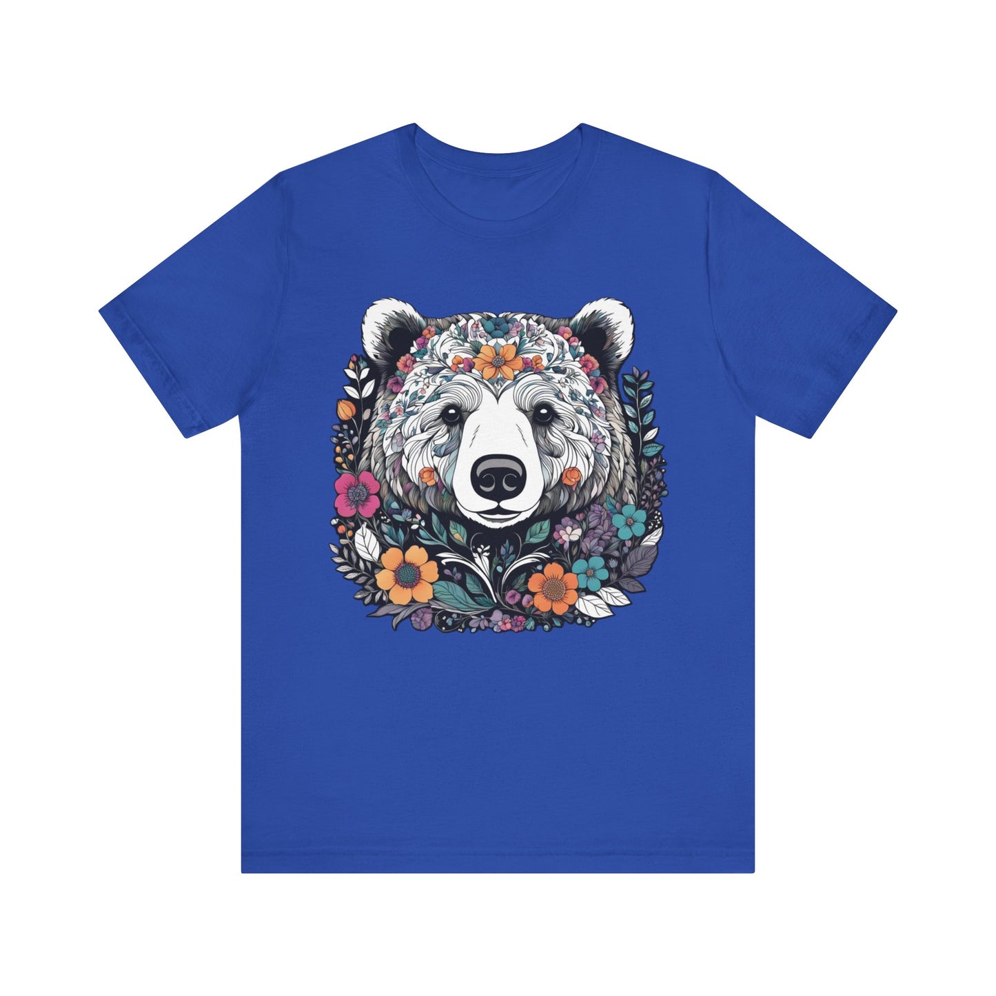 Floral Brown Bear T-Shirt
