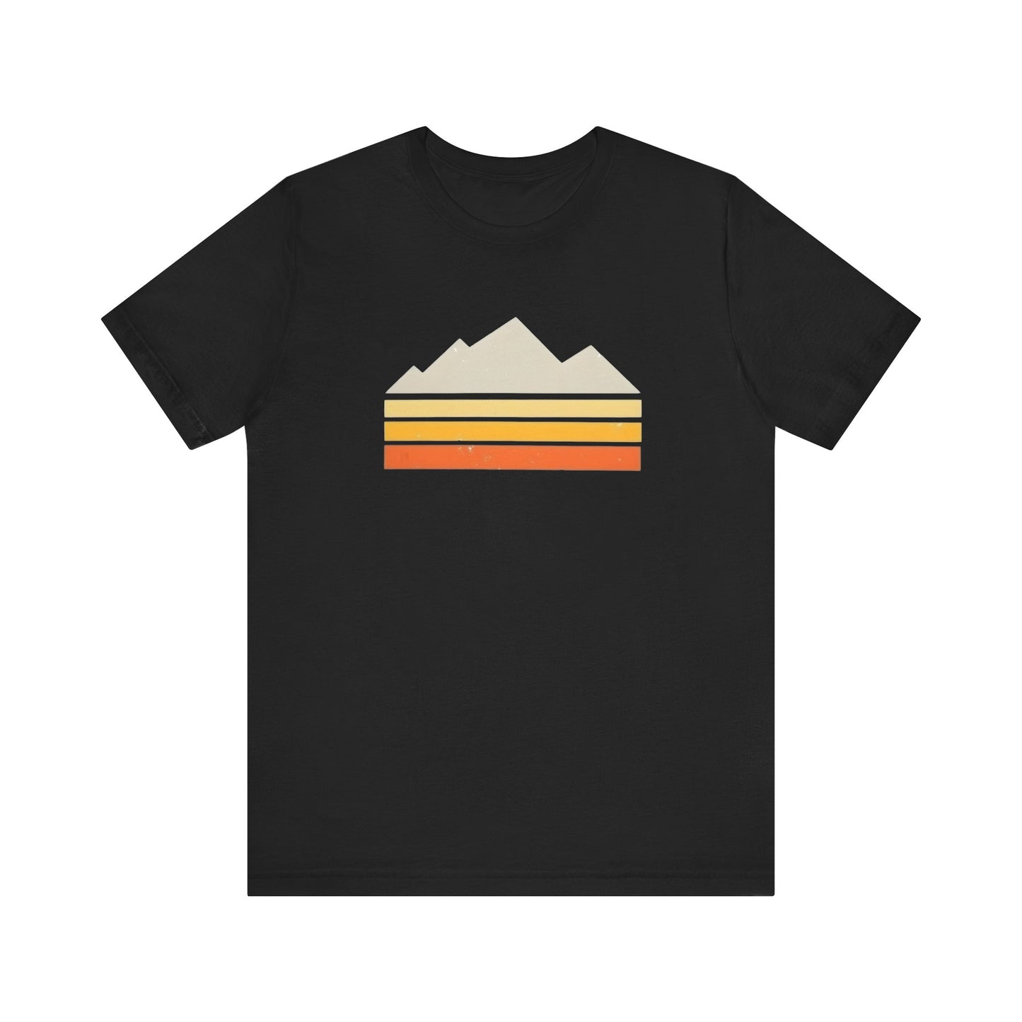 Abstract Retro Mountain Backpacking T-Shirt