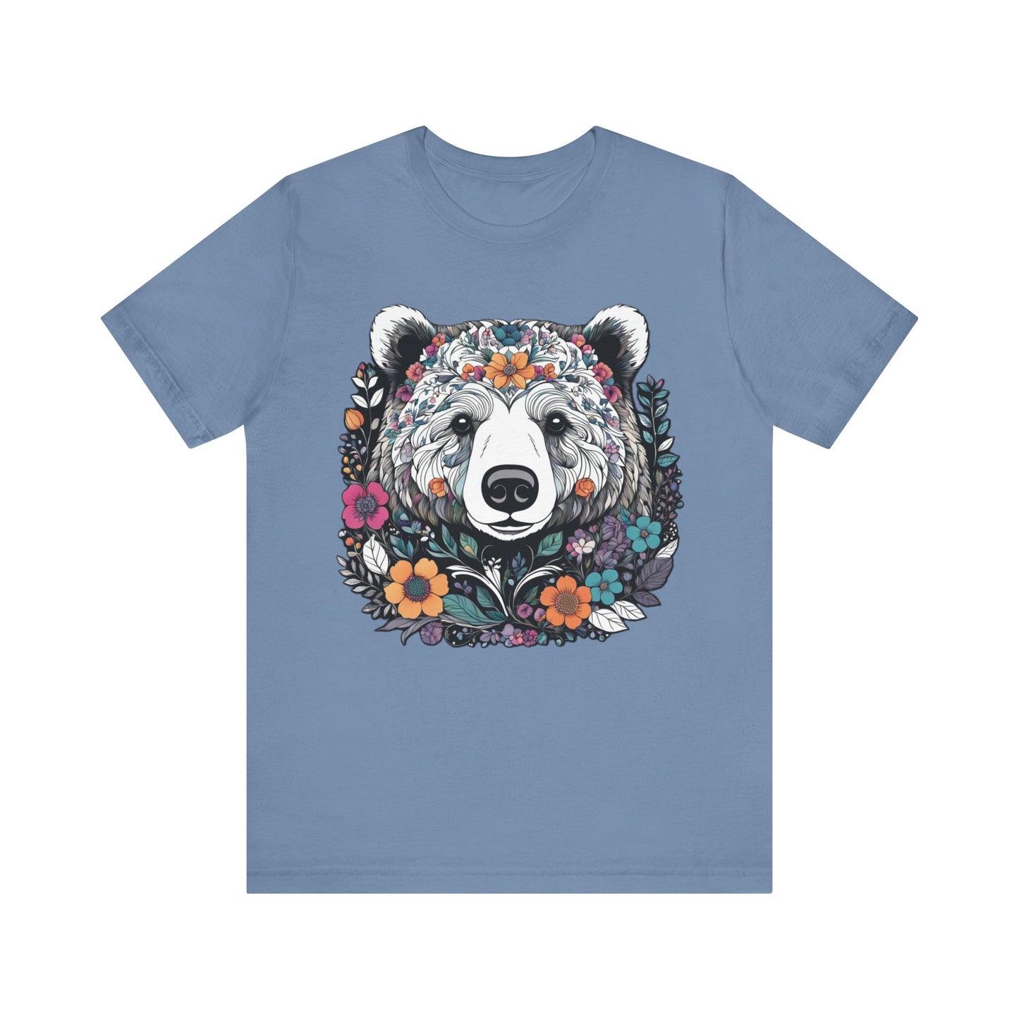 Floral Brown Bear T-Shirt