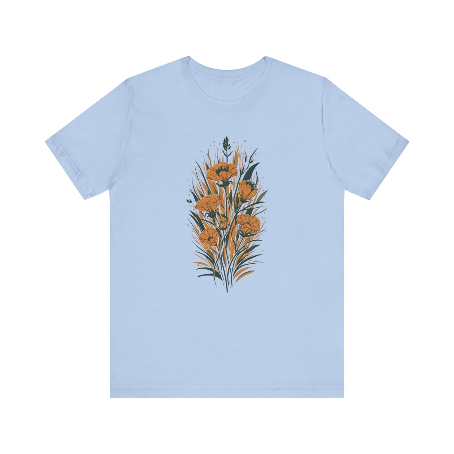 Golden Flowers Camping T-Shirt