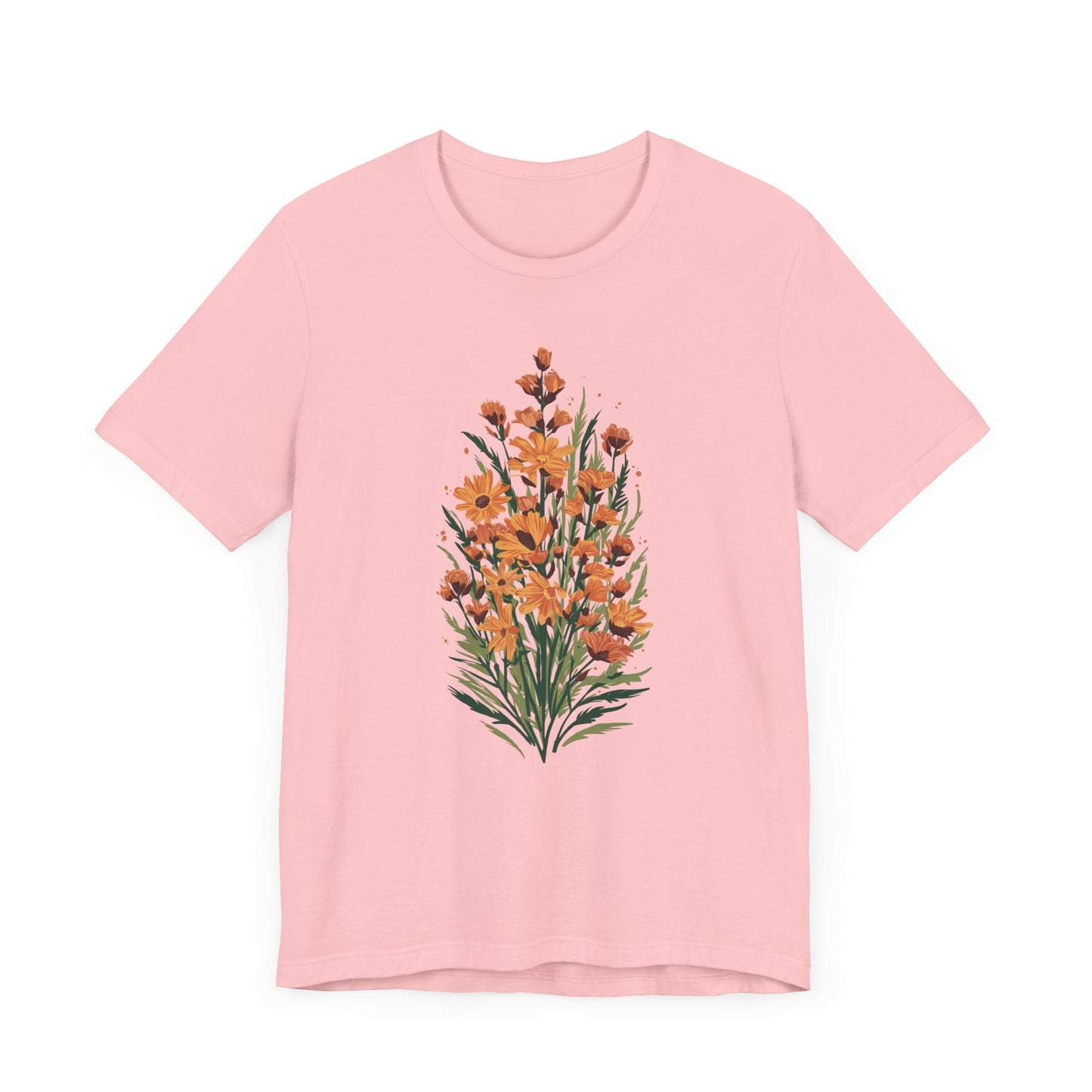 Orange Flowers Camping T-Shirt