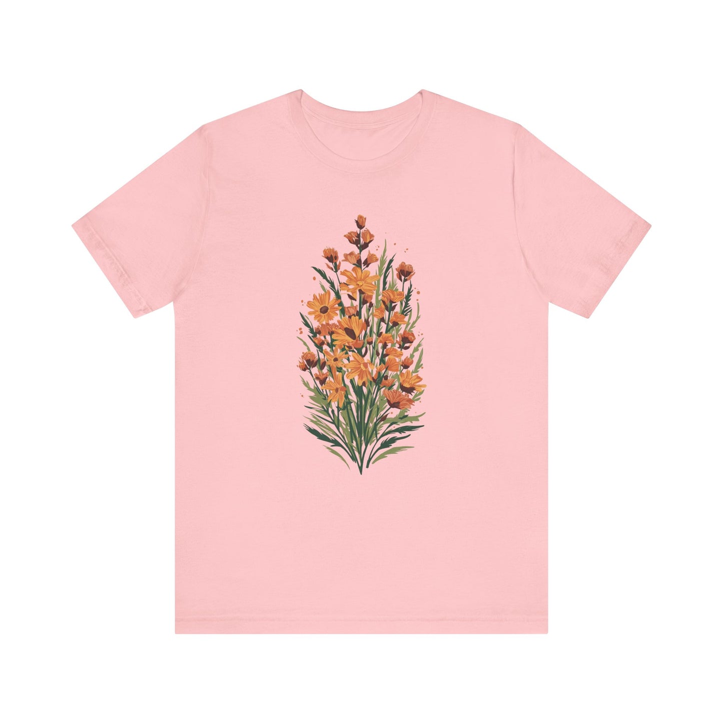 Orange Flowers Camping T-Shirt