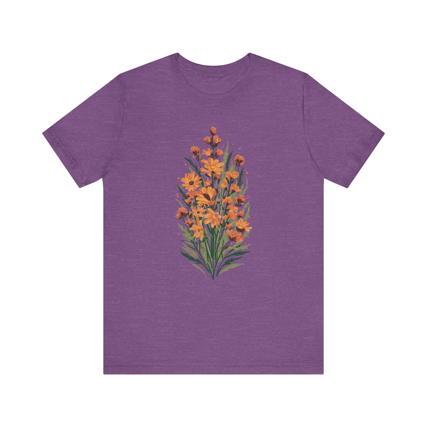 Orange Flowers Camping T-Shirt
