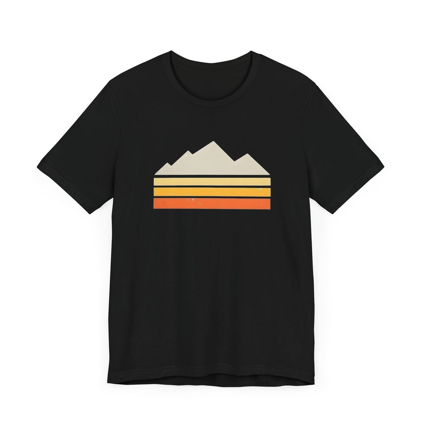Abstract Retro Mountain Backpacking T-Shirt