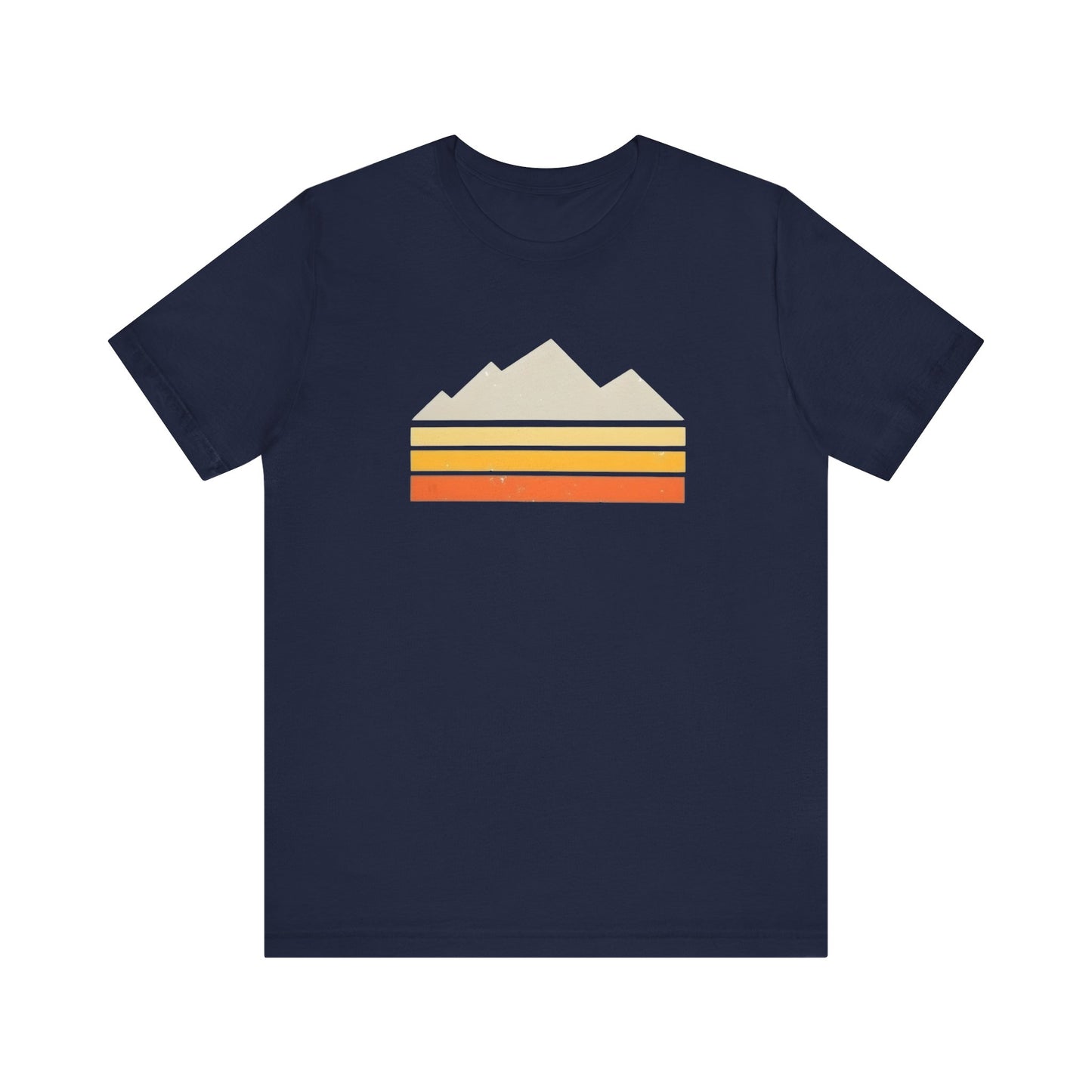 Abstract Retro Mountain Backpacking T-Shirt