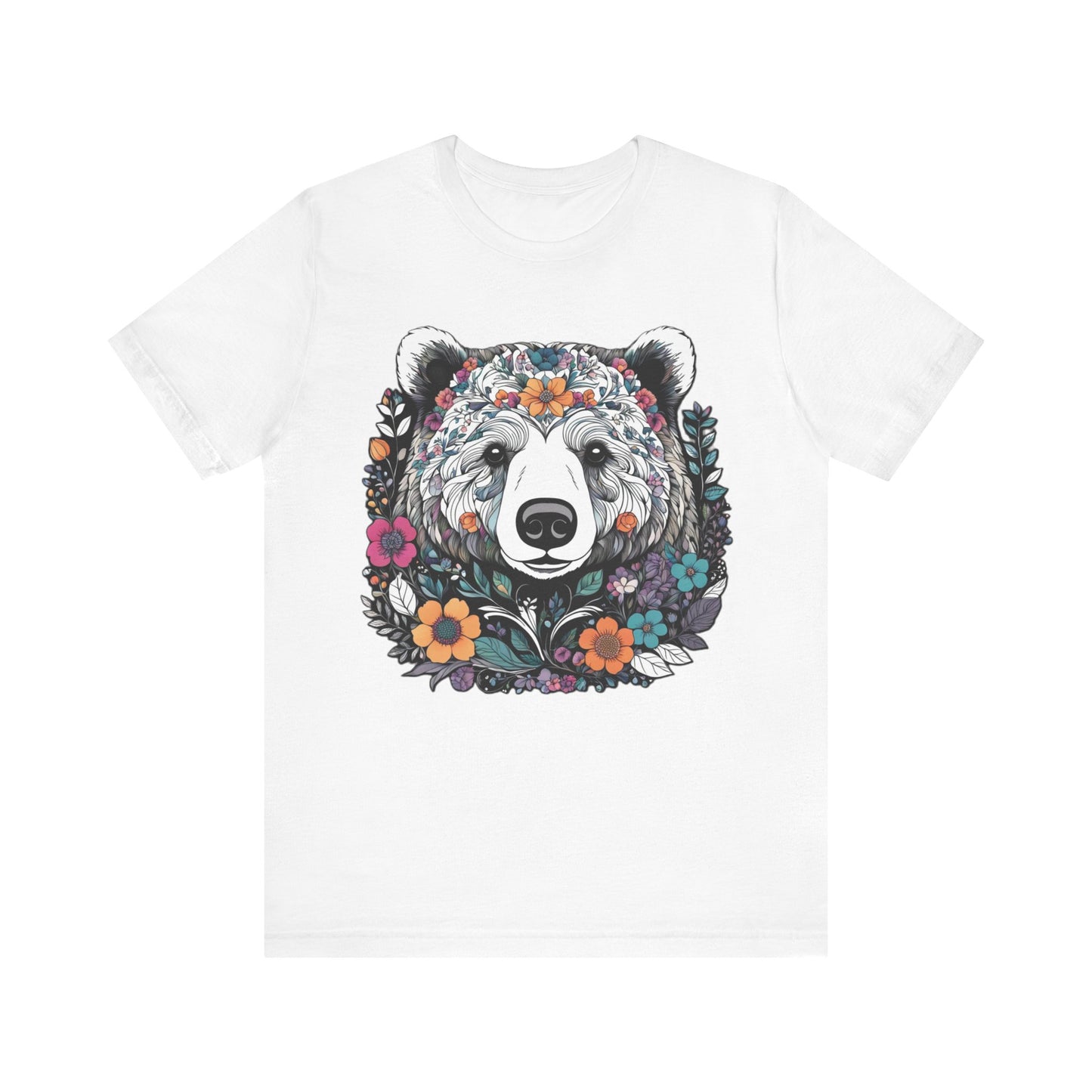Floral Brown Bear T-Shirt