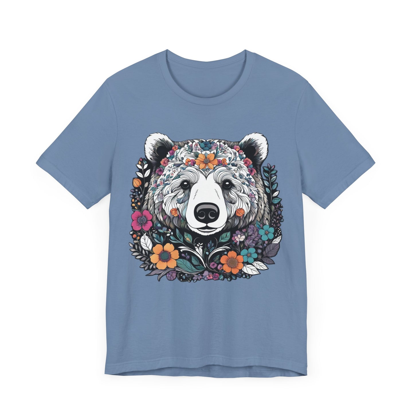 Floral Brown Bear T-Shirt