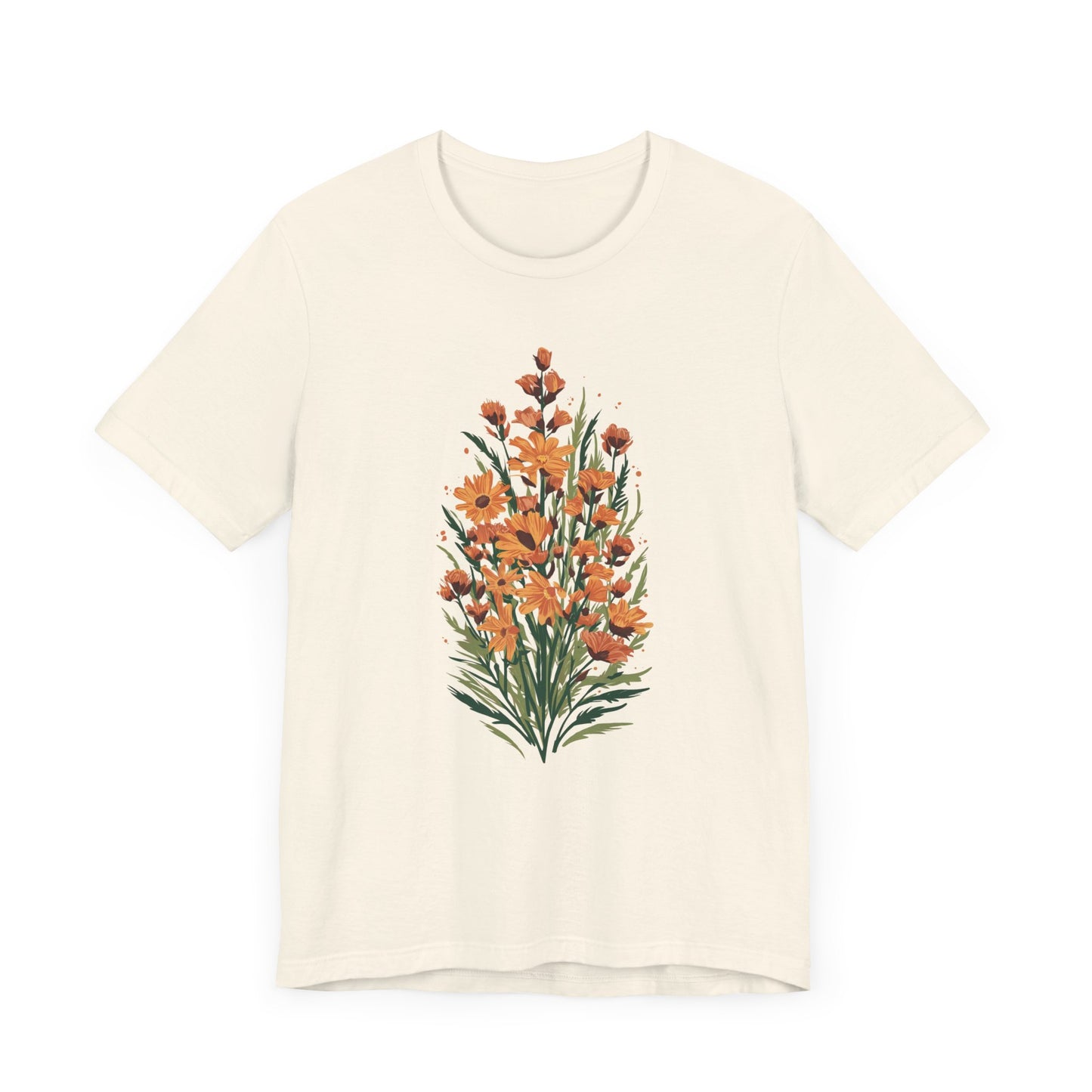 Orange Flowers Camping T-Shirt
