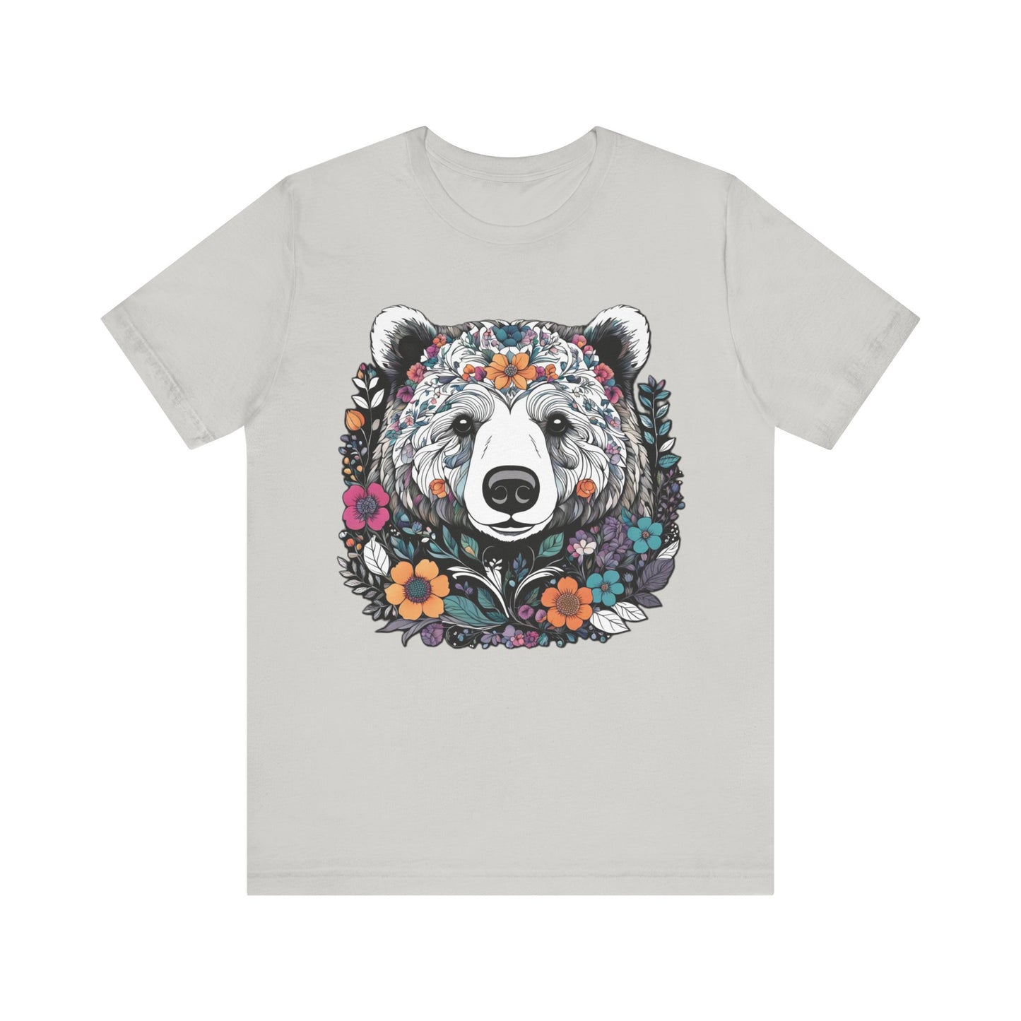 Floral Brown Bear T-Shirt