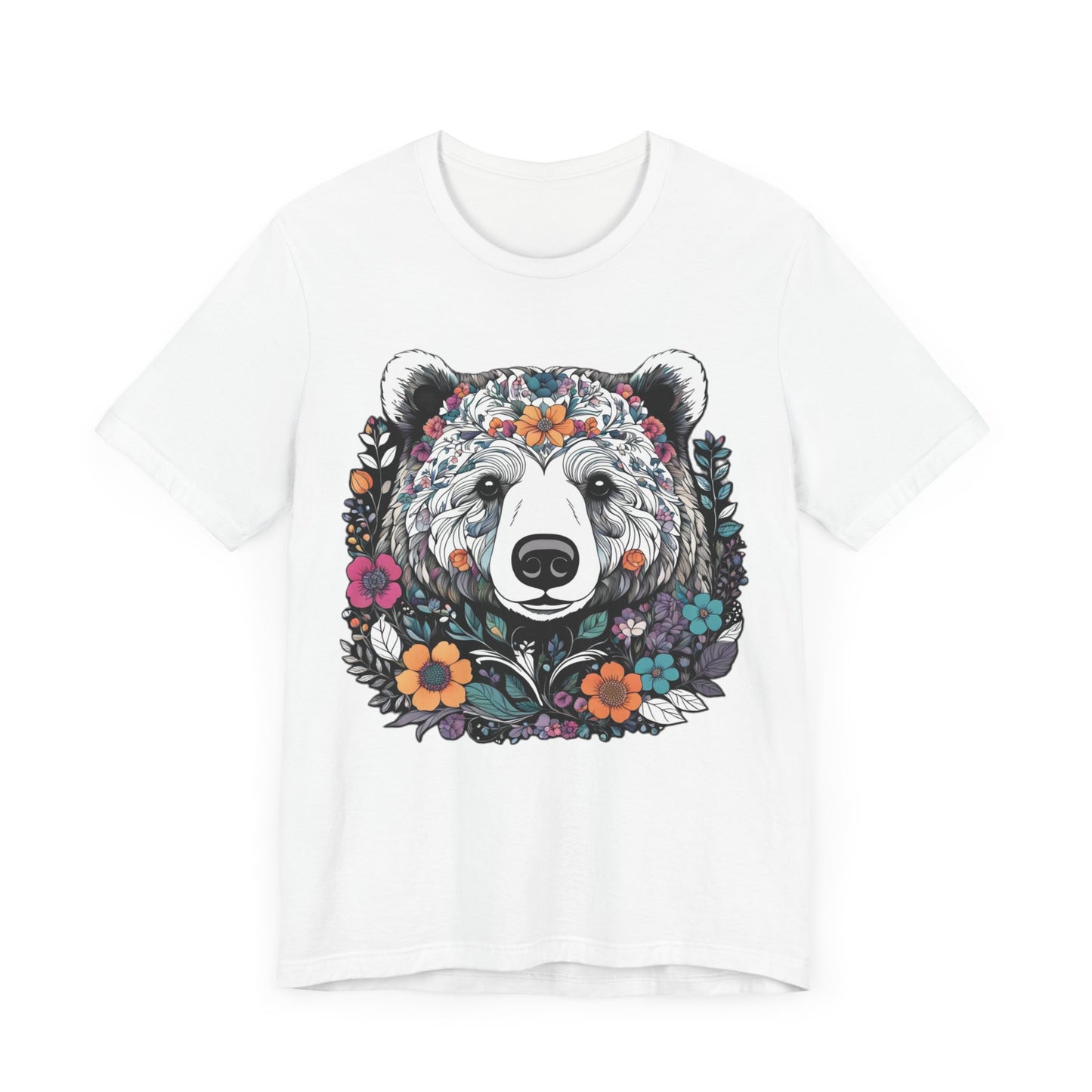 Floral Brown Bear T-Shirt