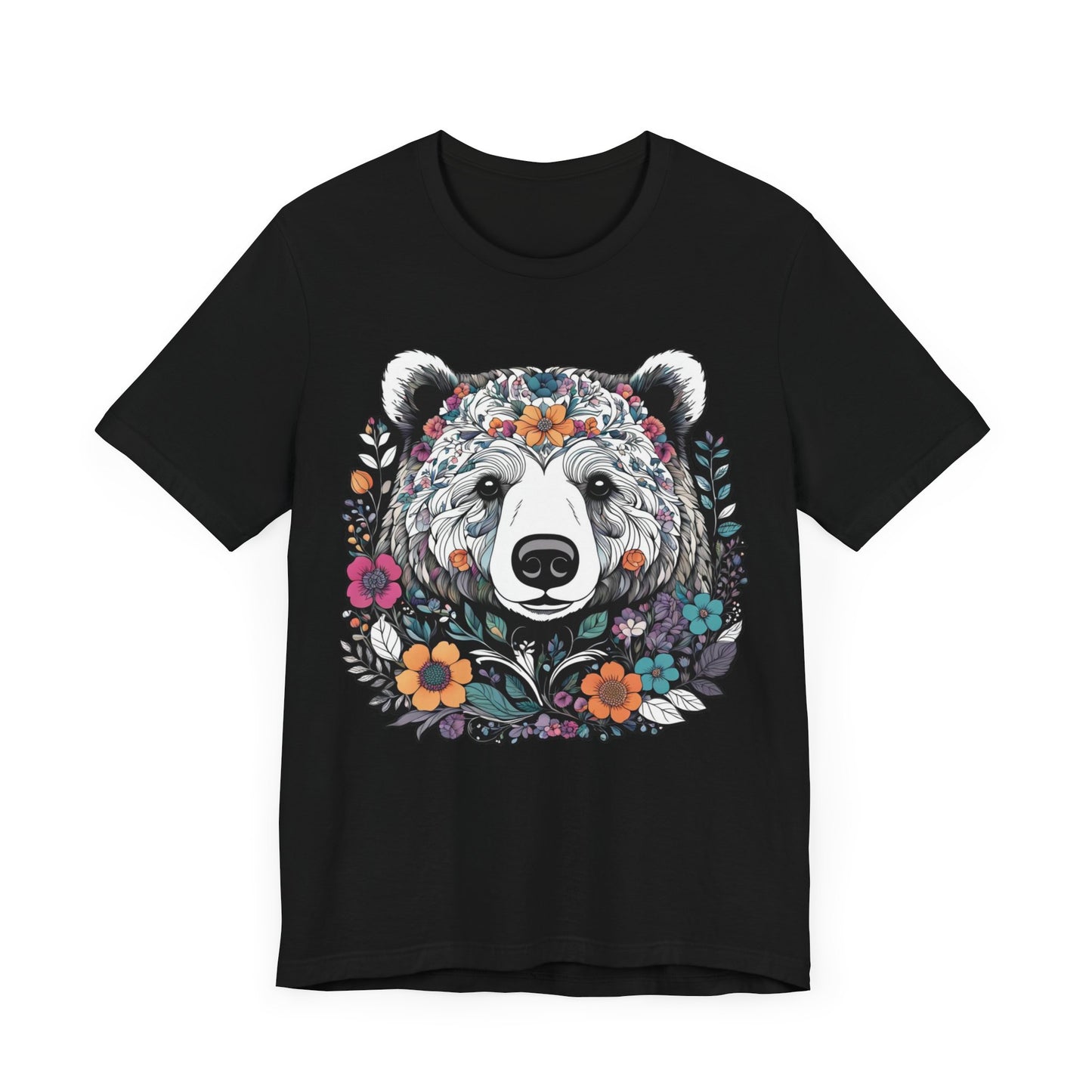Floral Brown Bear T-Shirt