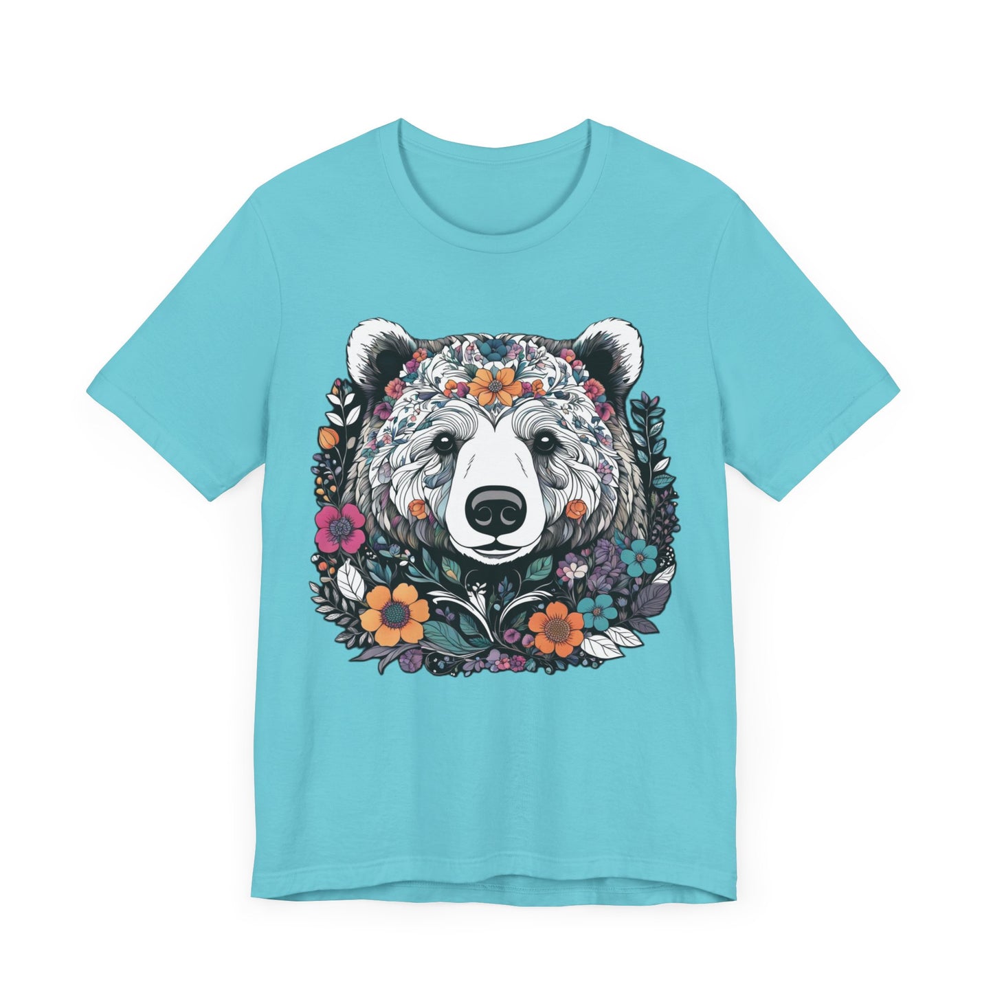 Floral Brown Bear T-Shirt