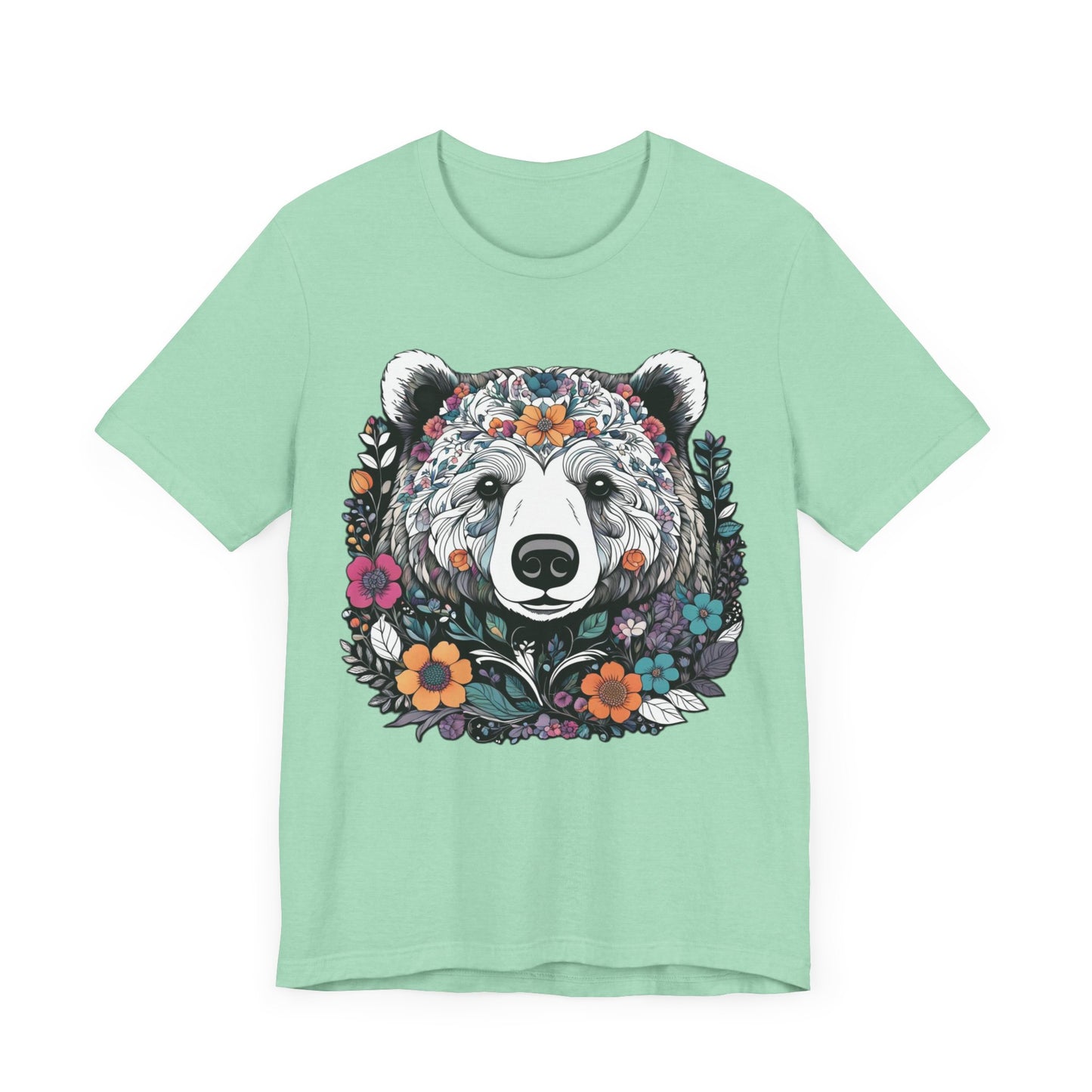 Floral Brown Bear T-Shirt