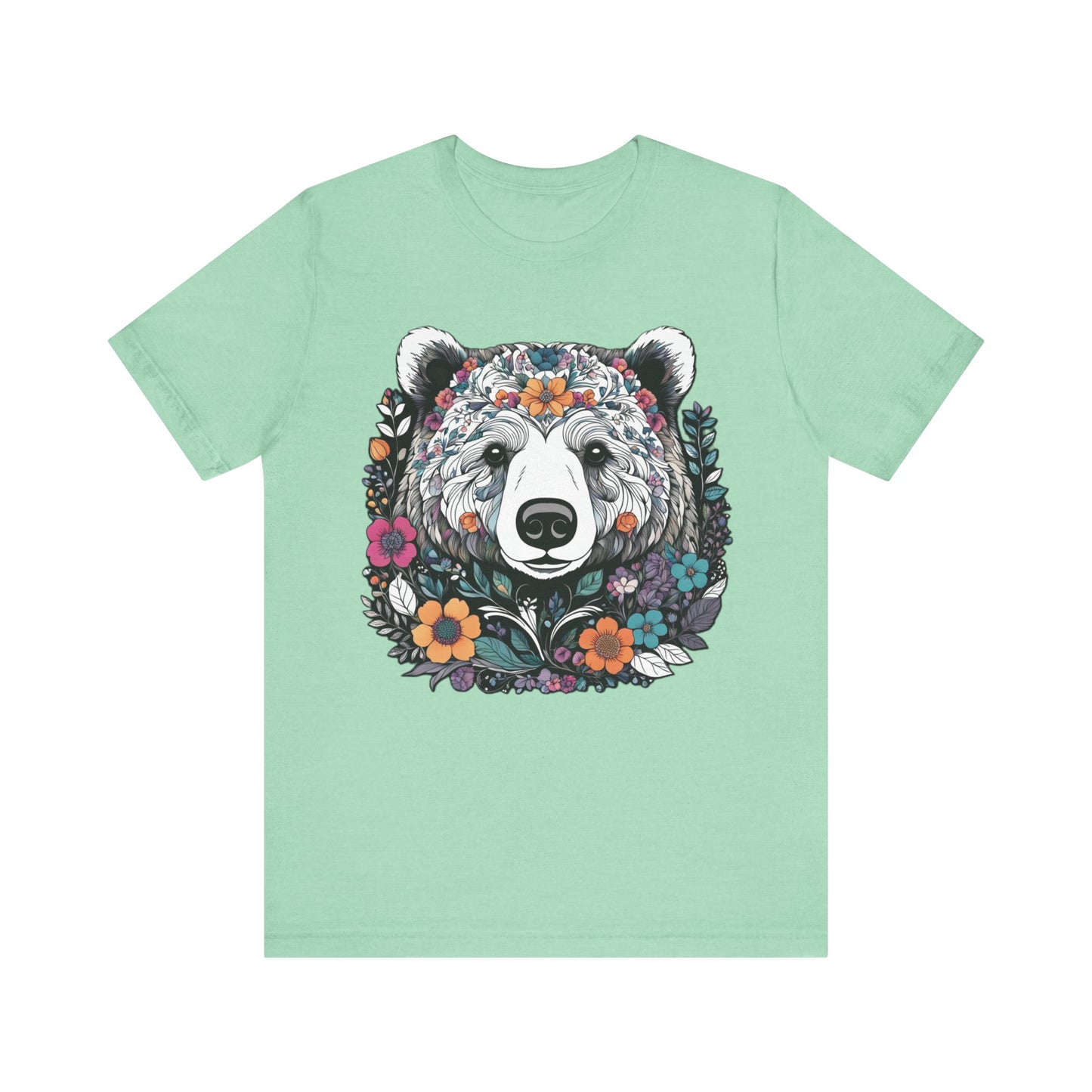 Floral Brown Bear T-Shirt