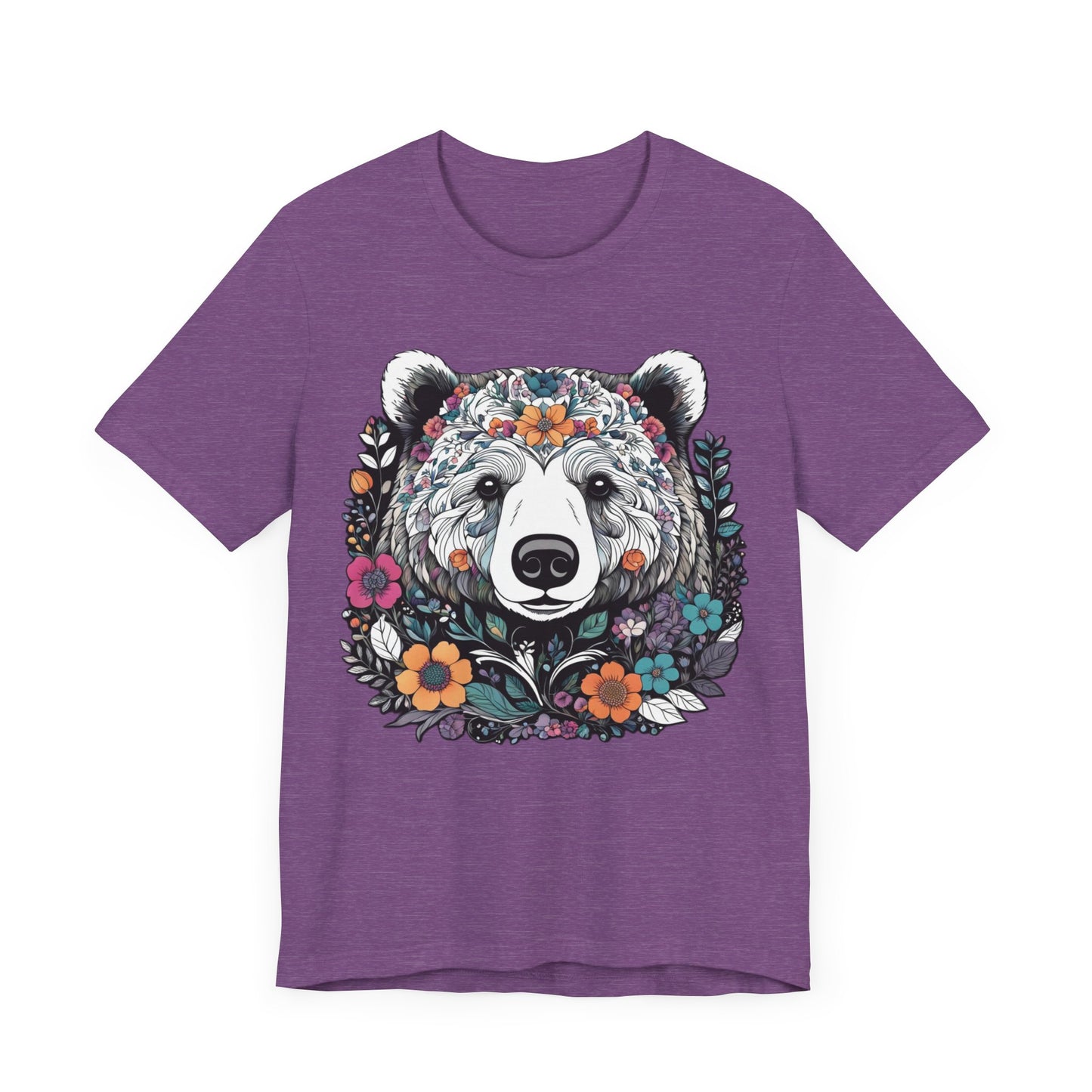 Floral Brown Bear T-Shirt