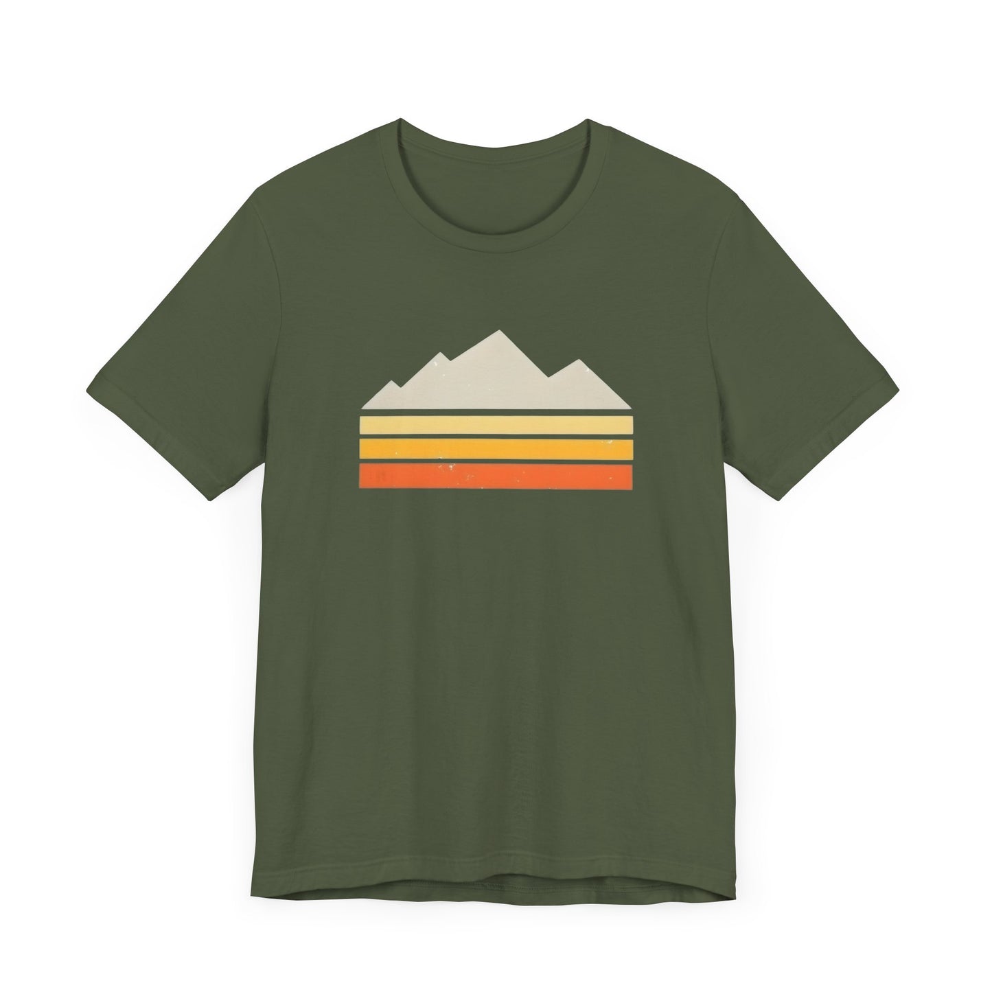 Abstract Retro Mountain Backpacking T-Shirt