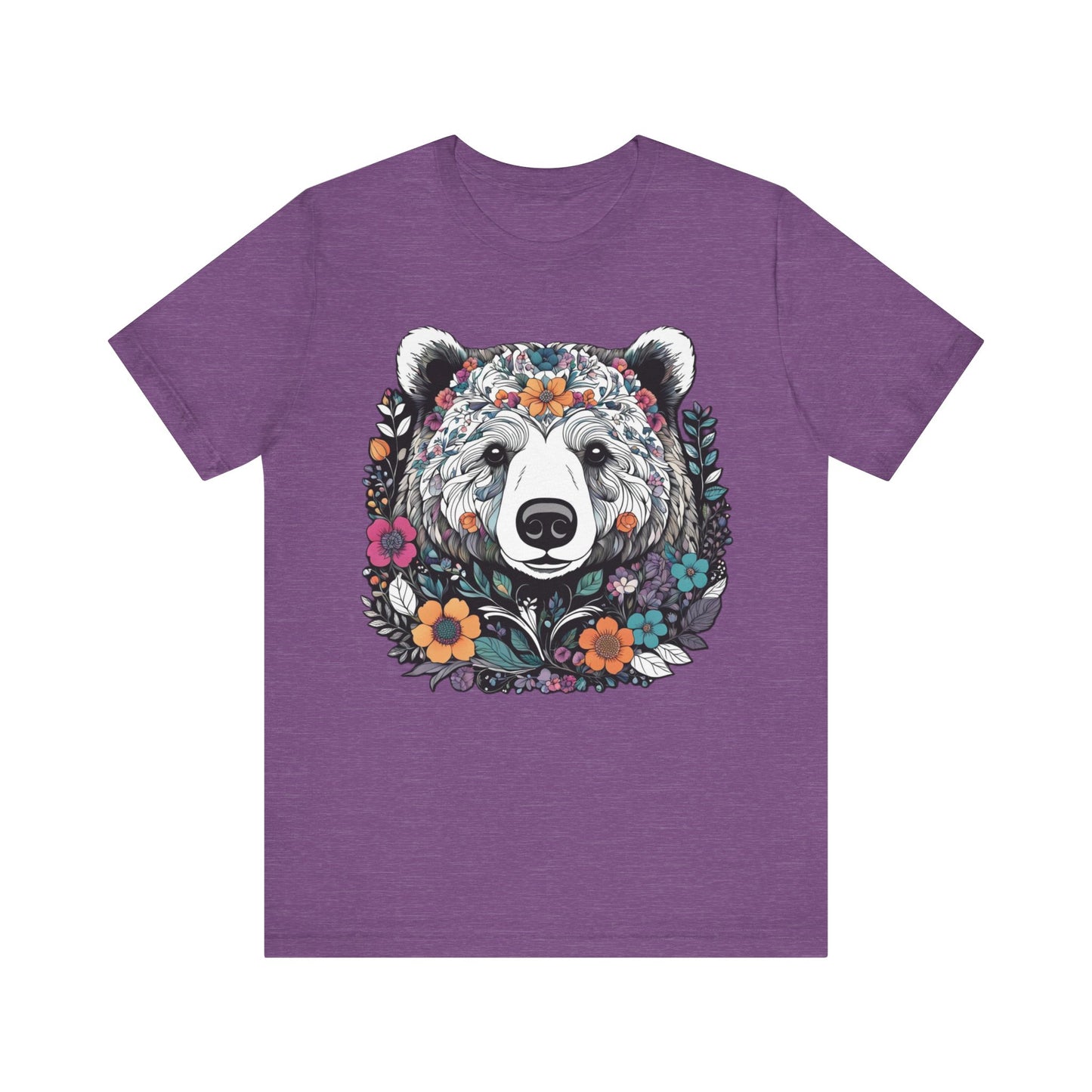 Floral Brown Bear T-Shirt