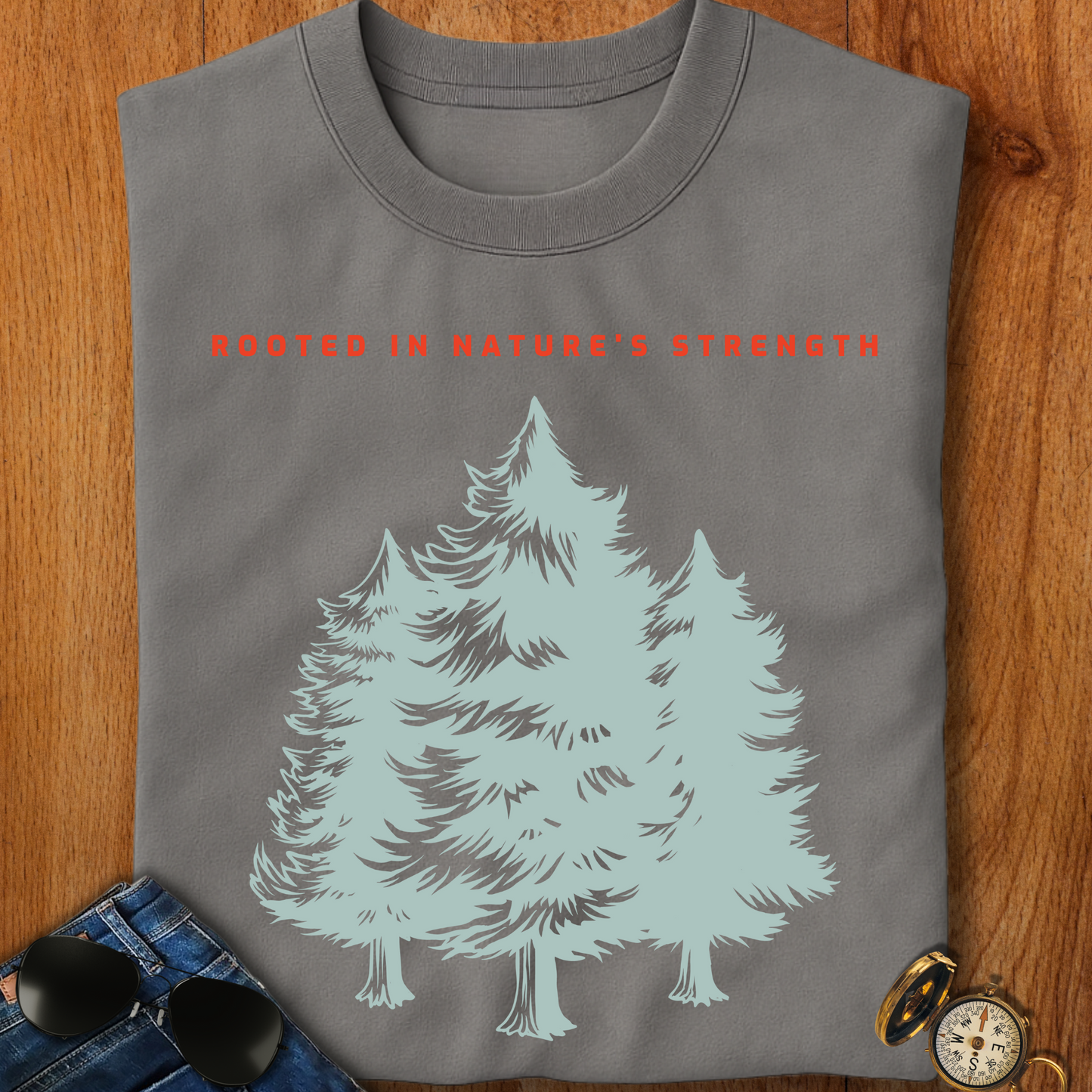 Rooted in Nature's Strength Hiking T-Shirt