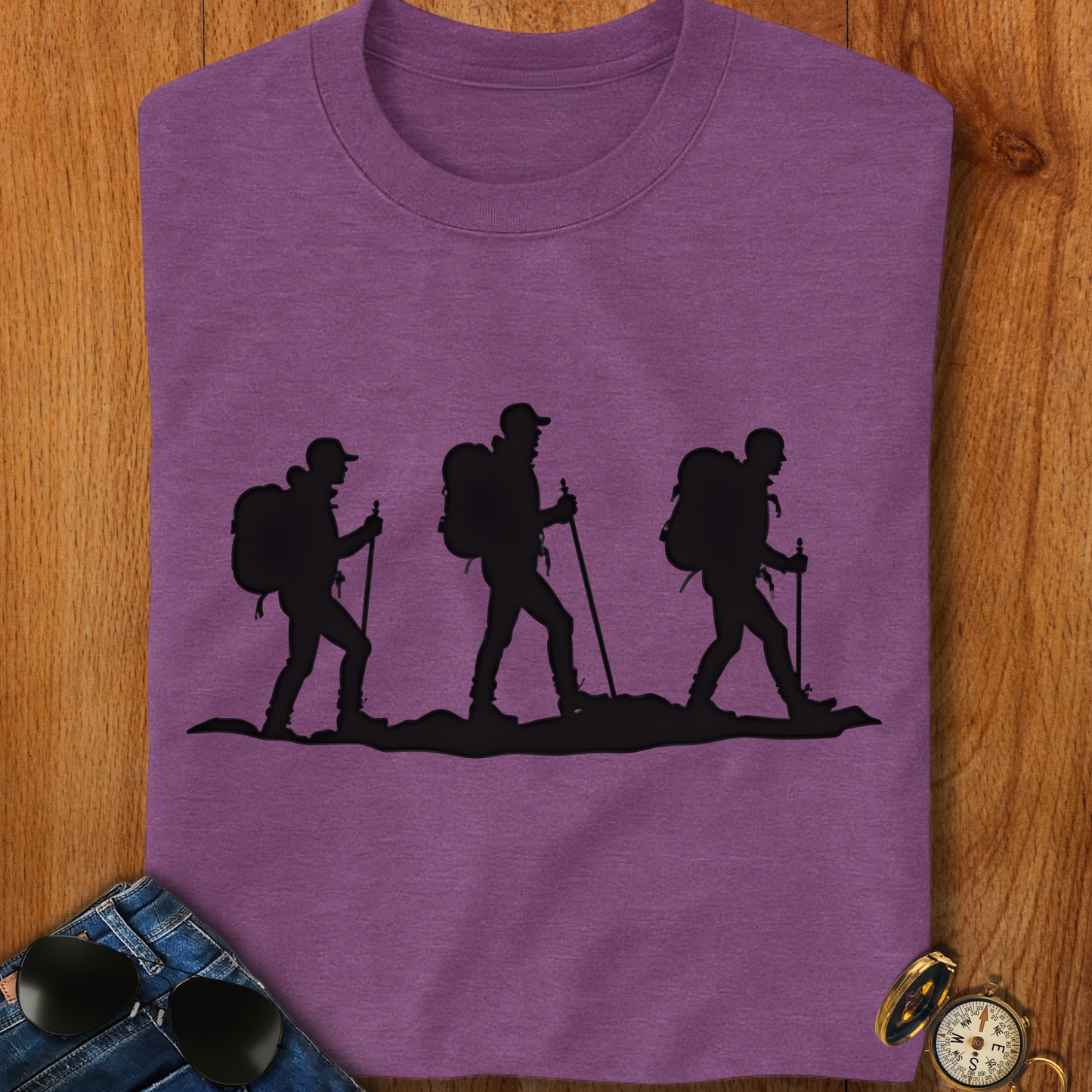 Three Backpackers Trekking T-Shirt