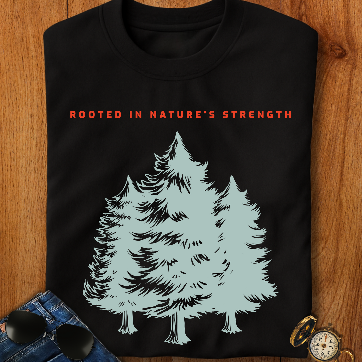 Rooted in Nature's Strength Hiking T-Shirt