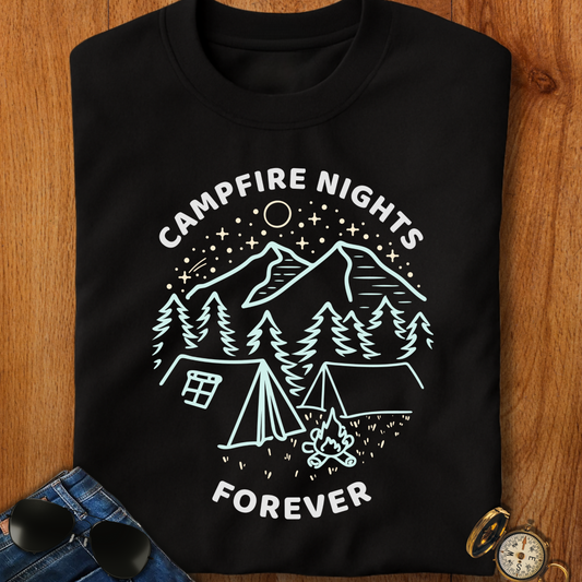 Campfire Nights Forever Camping T-Shirt