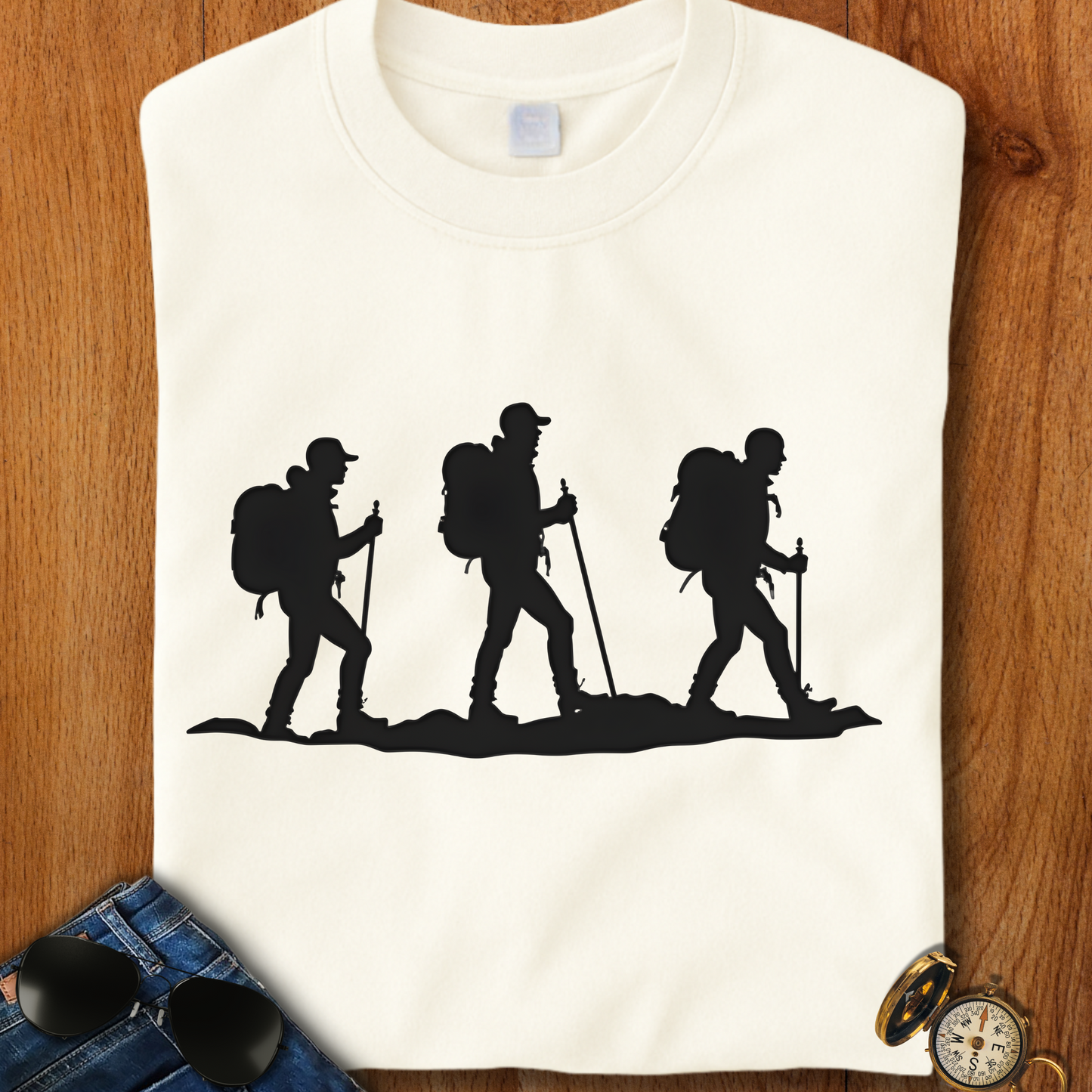 Three Backpackers Trekking T-Shirt