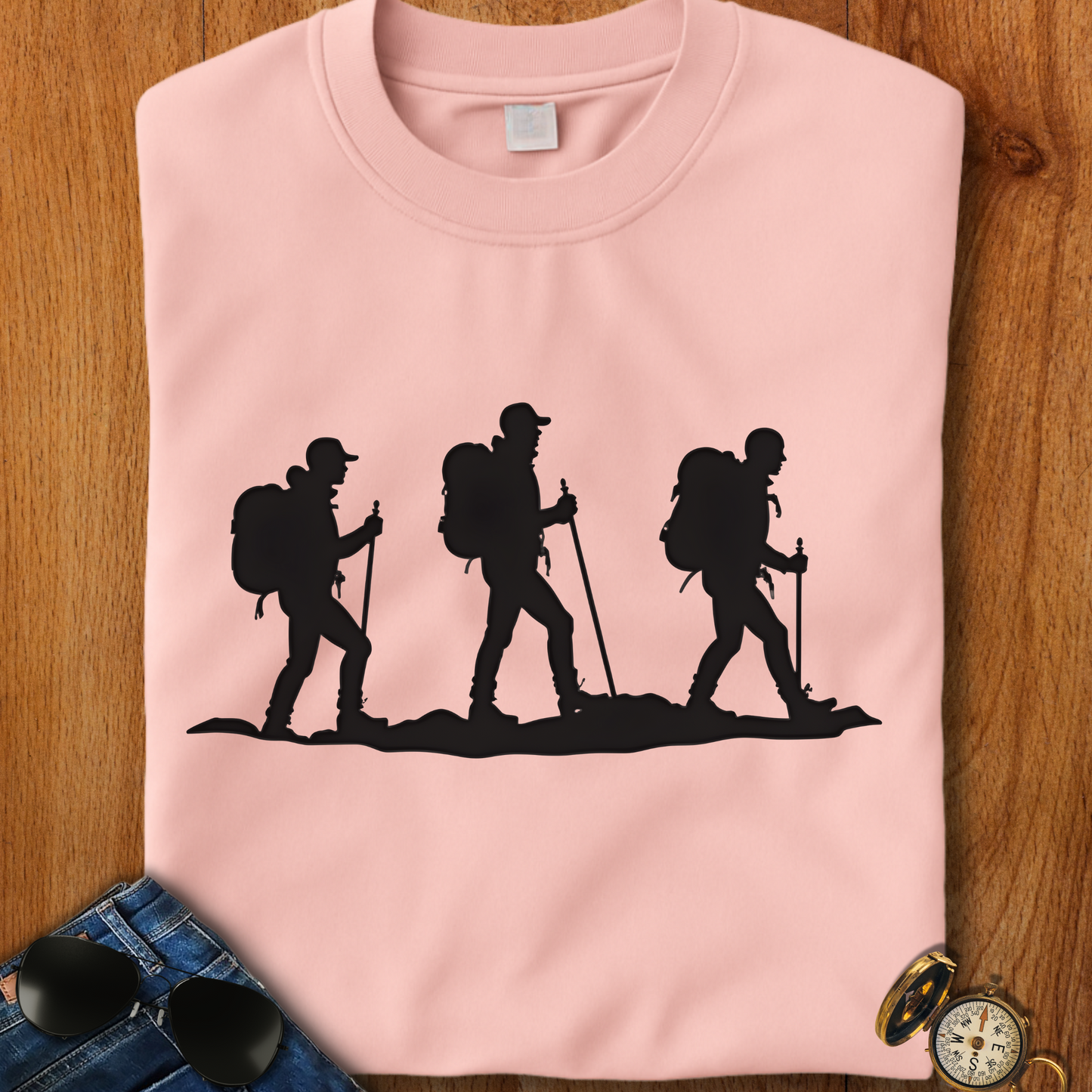 Three Backpackers Trekking T-Shirt