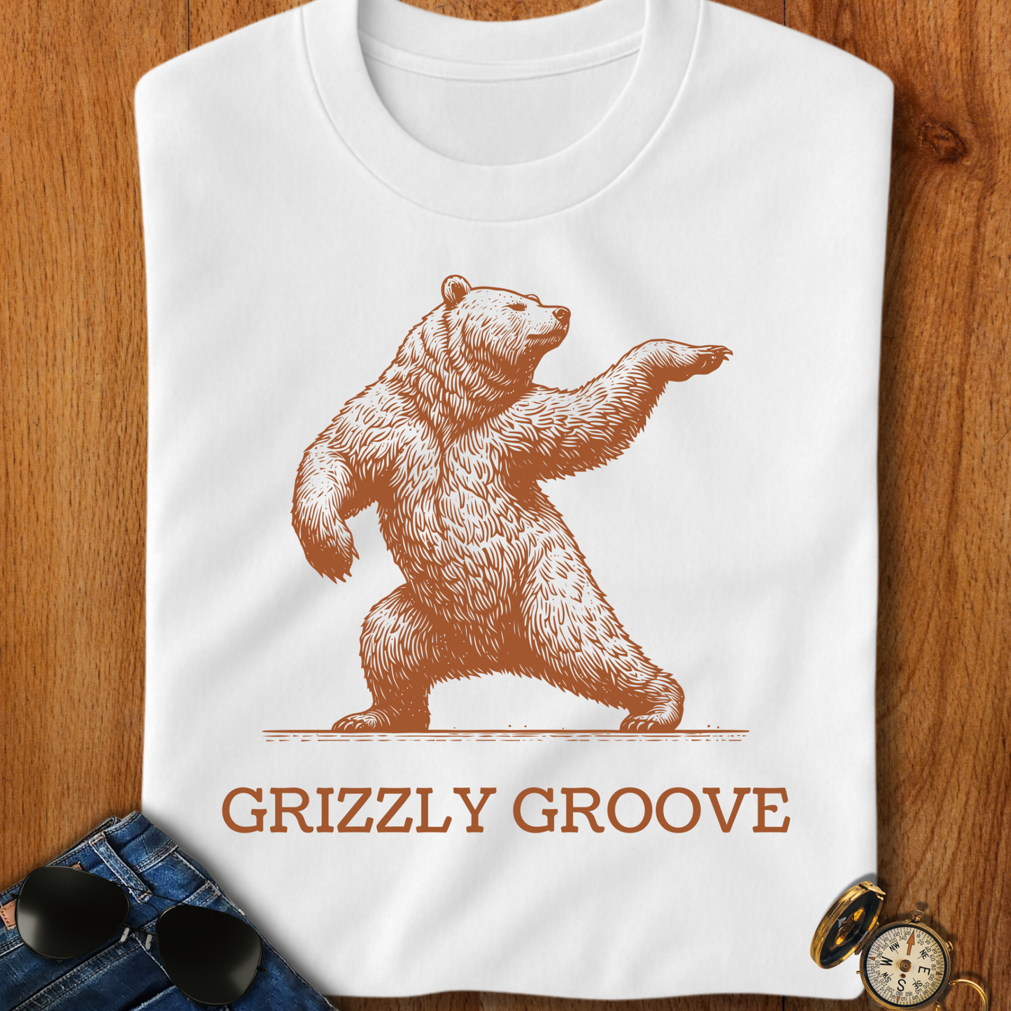 Grizzly Groove Hiking, Camping, Backpacking T-Shirt