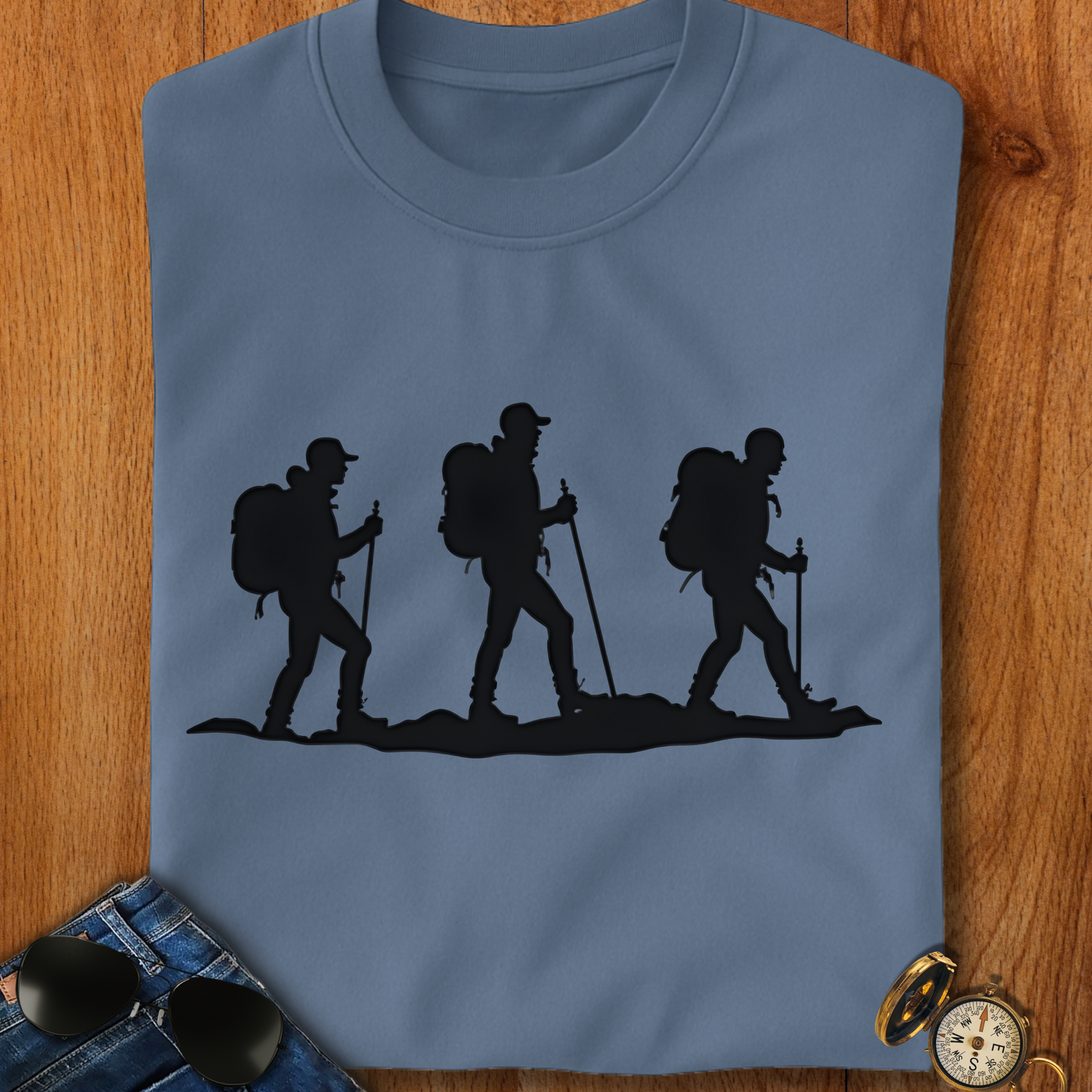 Three Backpackers Trekking T-Shirt