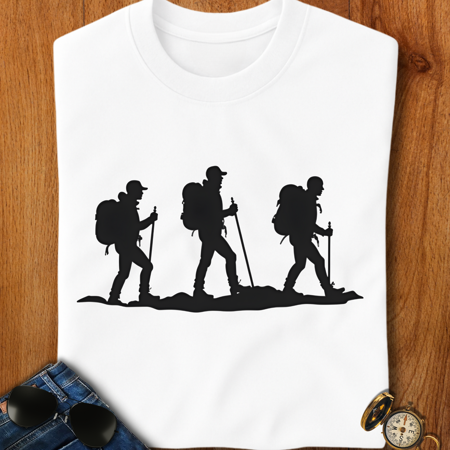 Three Backpackers Trekking T-Shirt