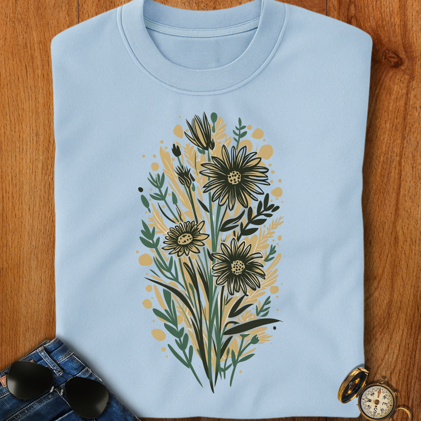 Sunflowers Camping T-Shirt
