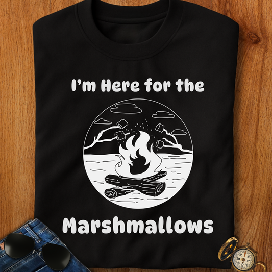 Here for the Marshmallows Camping T-Shirt