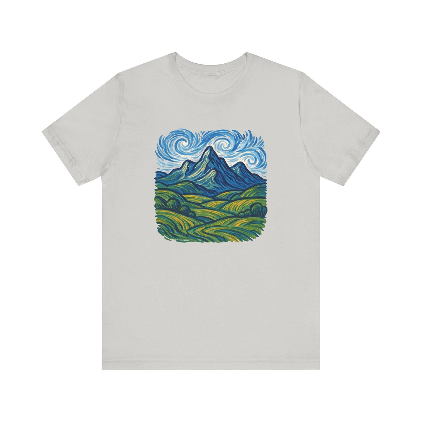 Artistic Swirling Mountains Camping T-Shirt