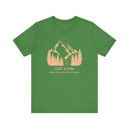 Girl Who Loves Mountains Camping T-Shirt