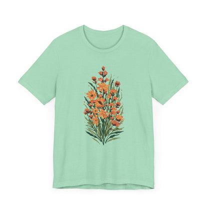 Orange Flowers Camping T-Shirt