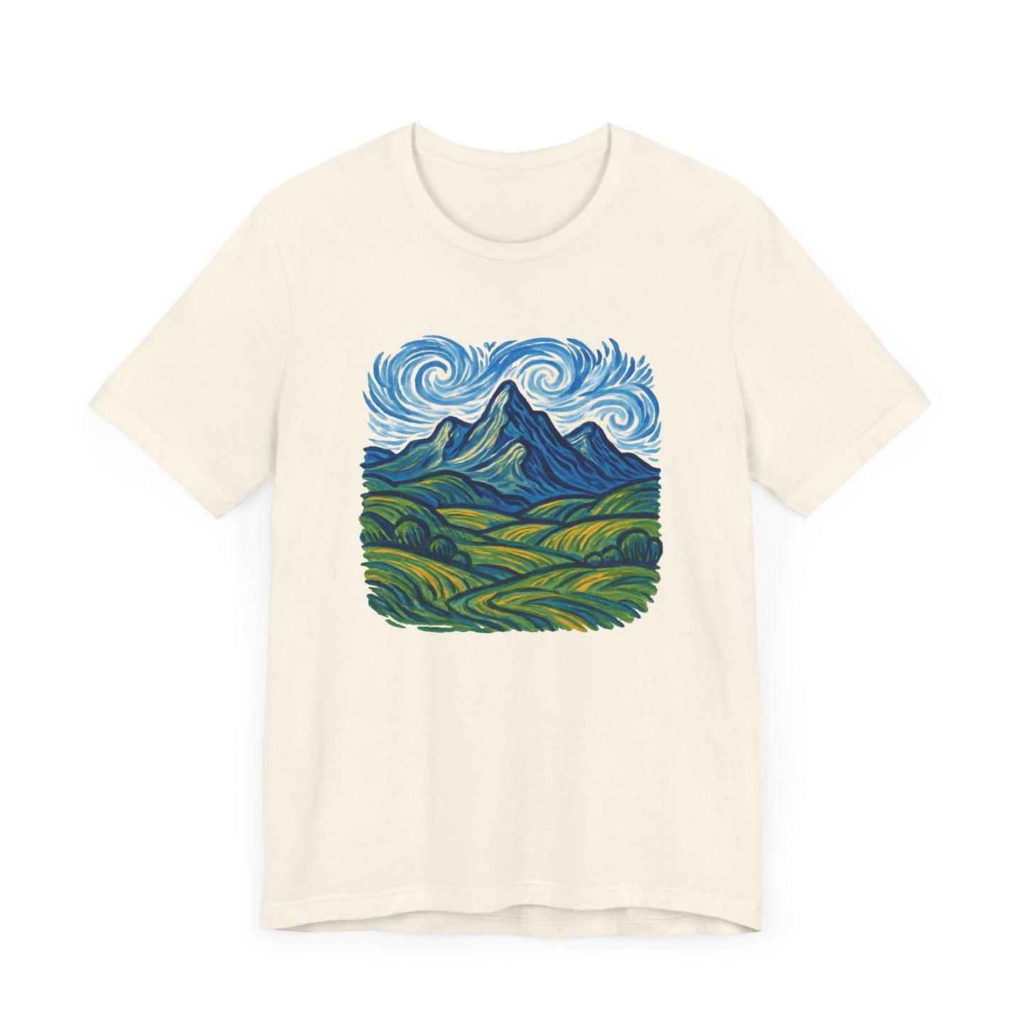 Artistic Swirling Mountains Camping T-Shirt