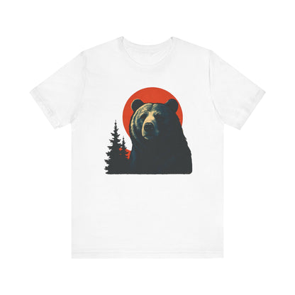 Majestic Retro Bear Camping T-Shirt