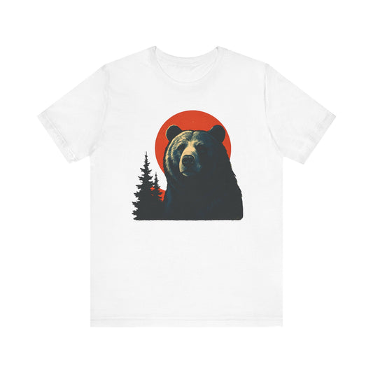 Majestic Retro Bear Camping T-Shirt