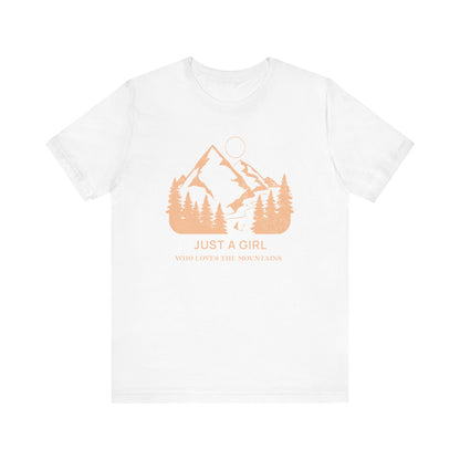 Girl Who Loves Mountains Camping T-Shirt