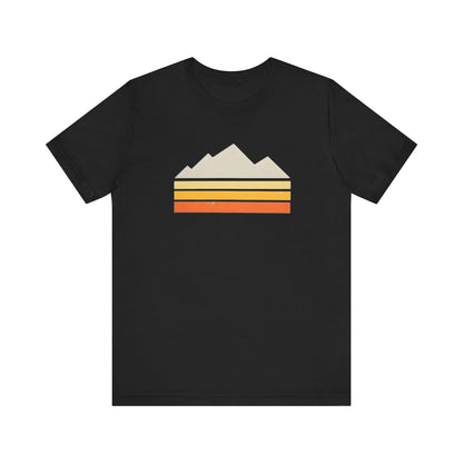 Abstract Retro Mountain Backpacking T-Shirt