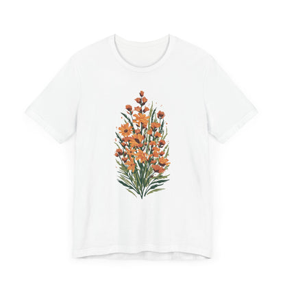 Orange Flowers Camping T-Shirt