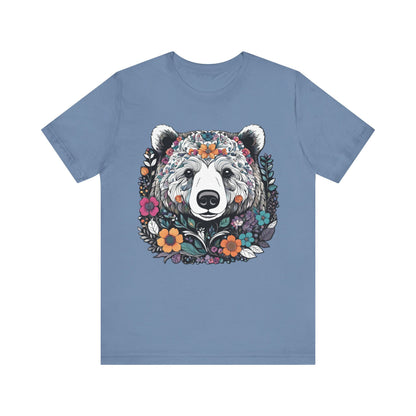 Floral Brown Bear T-Shirt