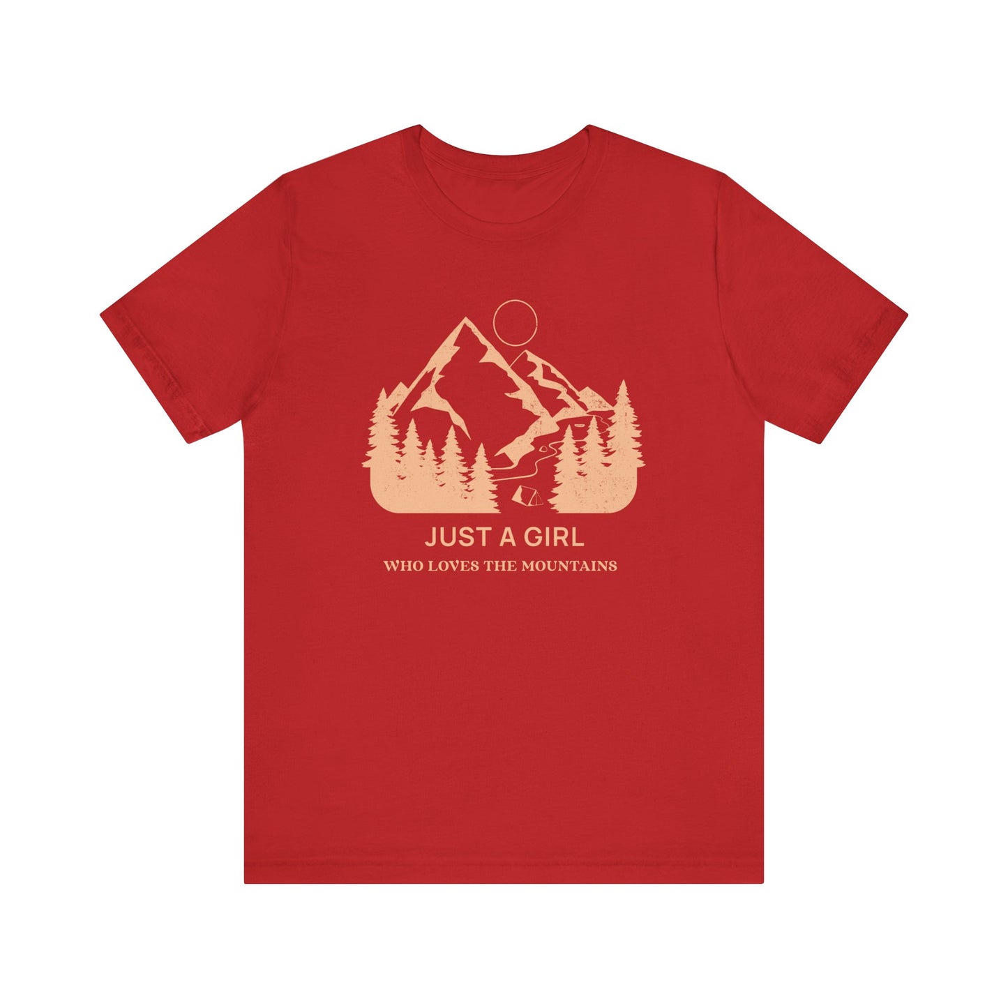 Girl Who Loves Mountains Camping T-Shirt