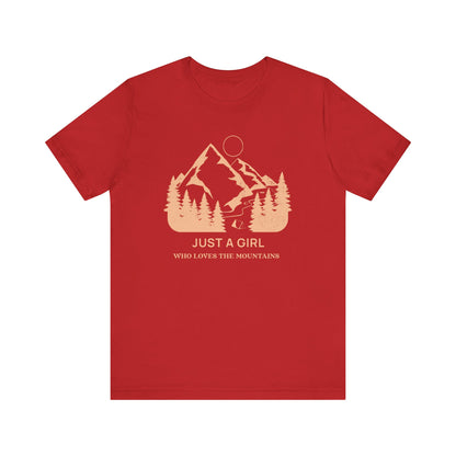Girl Who Loves Mountains Camping T-Shirt