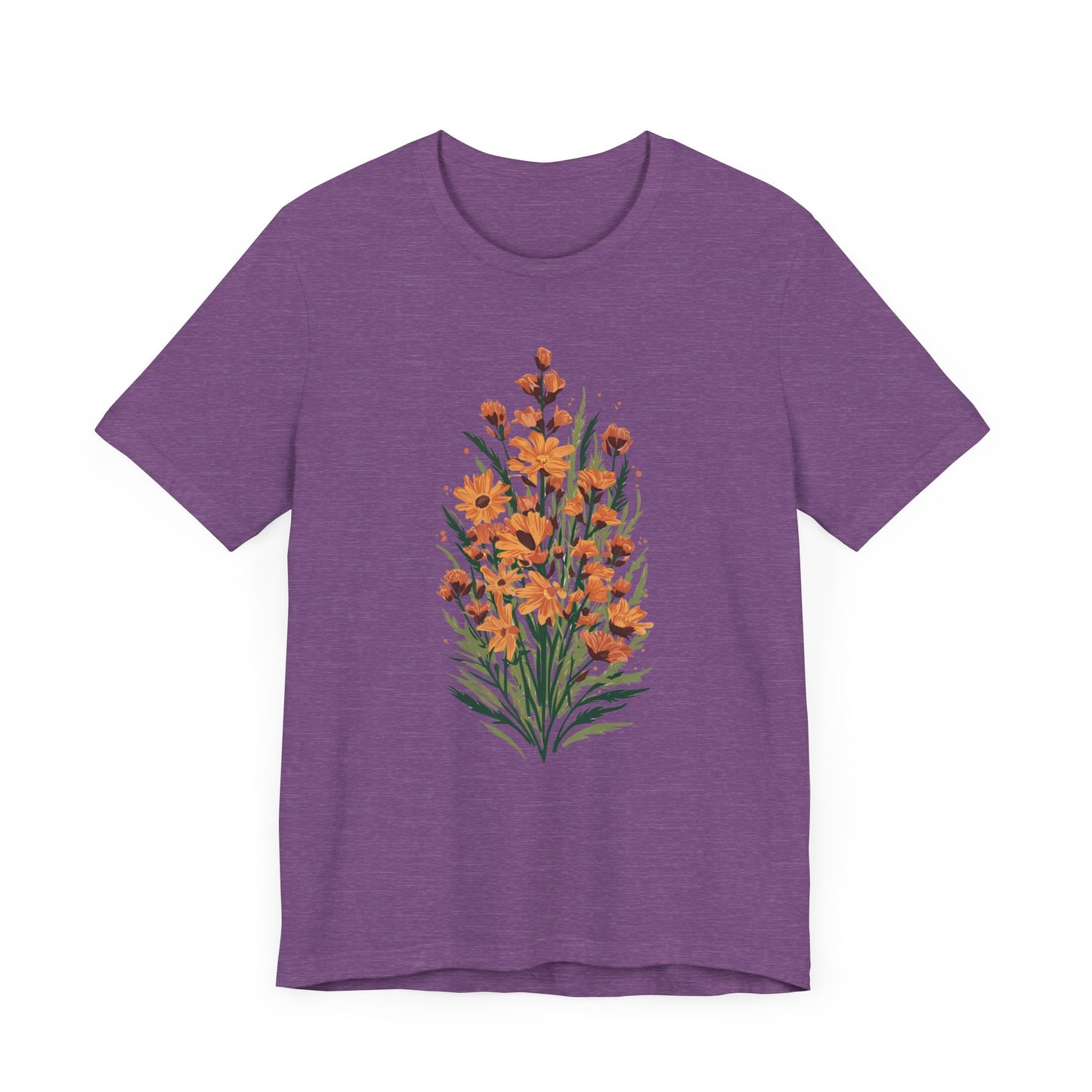 Orange Flowers Camping T-Shirt