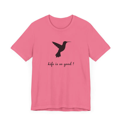 Life is Good Hummingbird Camping T-Shirt