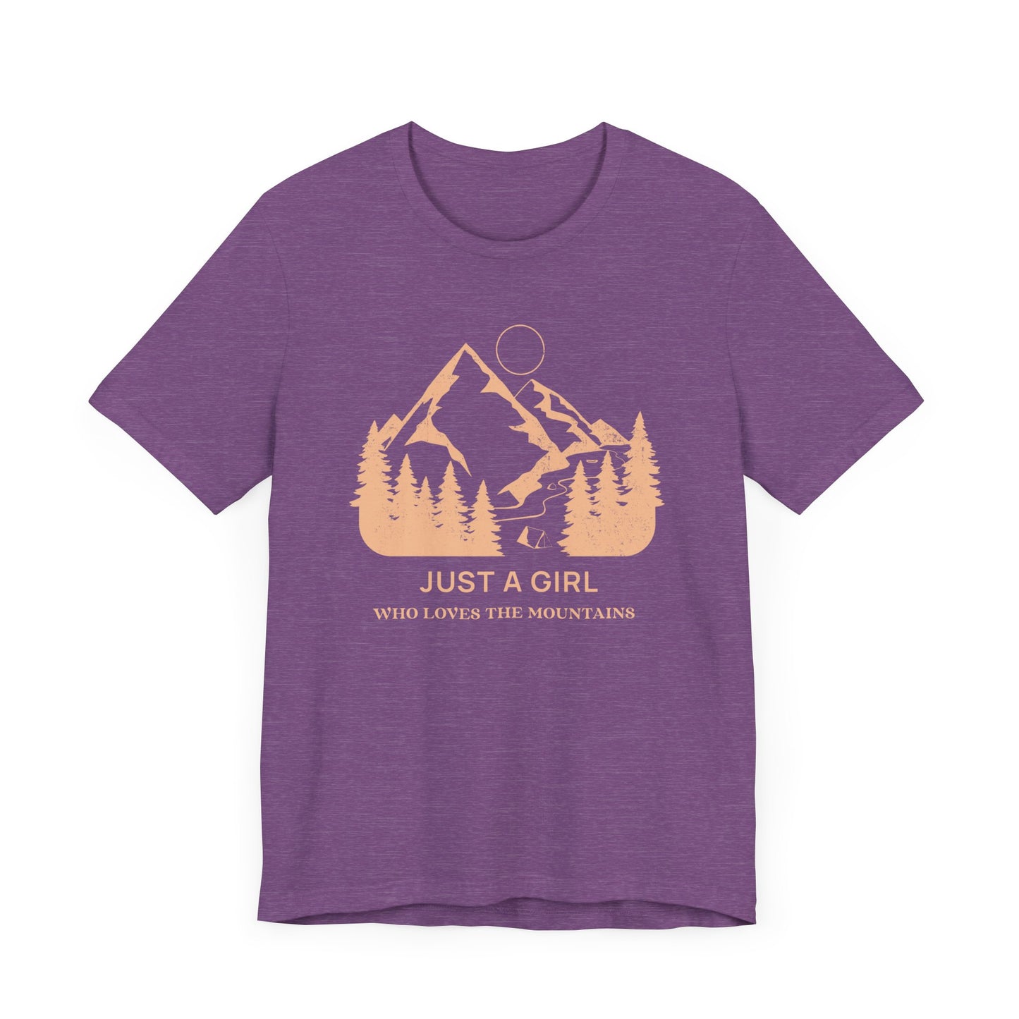 Girl Who Loves Mountains Camping T-Shirt